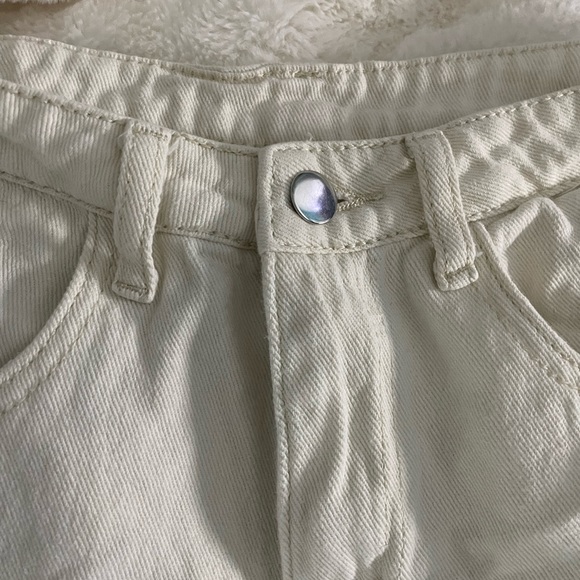 Cream Colored Flare Jeans - Picture 3 of 5